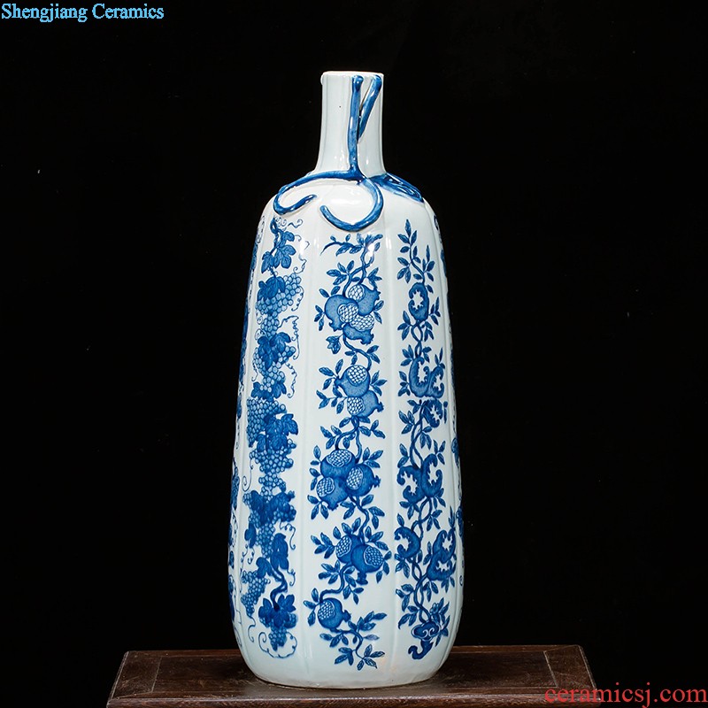 Jingdezhen ceramics hand-painted vases, flower arrangement wine porch home decoration sitting room TV ark furnishing articles