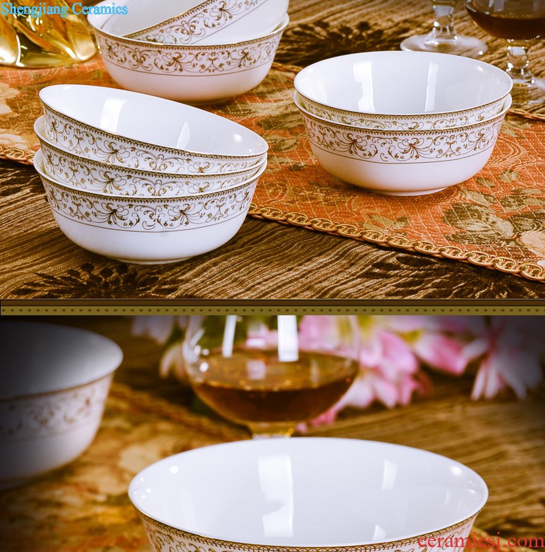 Nine domain jingdezhen porcelain tableware bone bowls of rice bowl phnom penh set bowl of sun island Kitchen kits mail