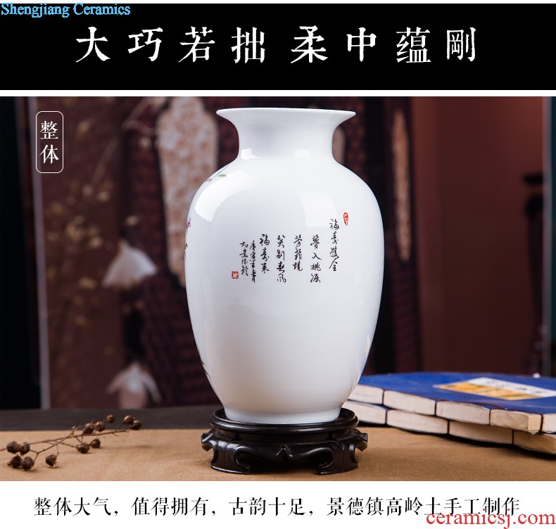 Jingdezhen ceramics new Chinese antique blue and white porcelain vase wine ark adornment home sitting room handicraft furnishing articles