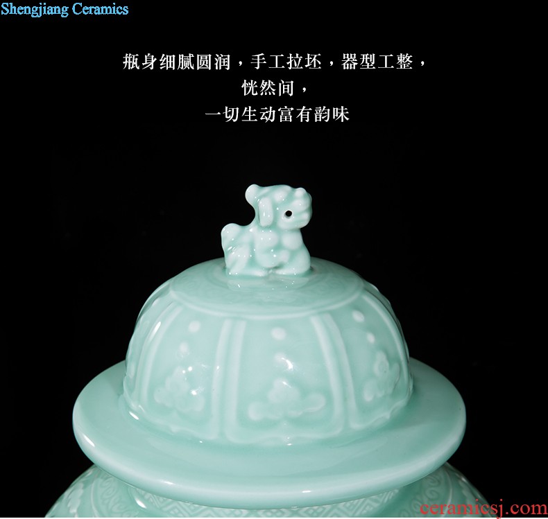 Jingdezhen ceramics hand-painted vases, flower arrangement wine porch home decoration sitting room TV ark furnishing articles