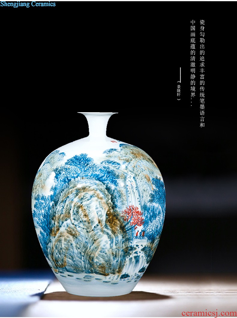 The jingdezhen ceramics by hand throwing carve shadow qdu vase porch hotel villa home decoration furnishing articles