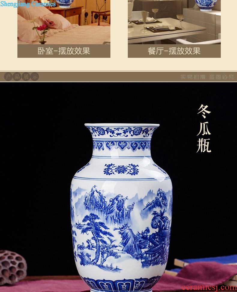 Jingdezhen ceramics vase Chinese penjing flower, white porcelain wine handicraft decorative household items