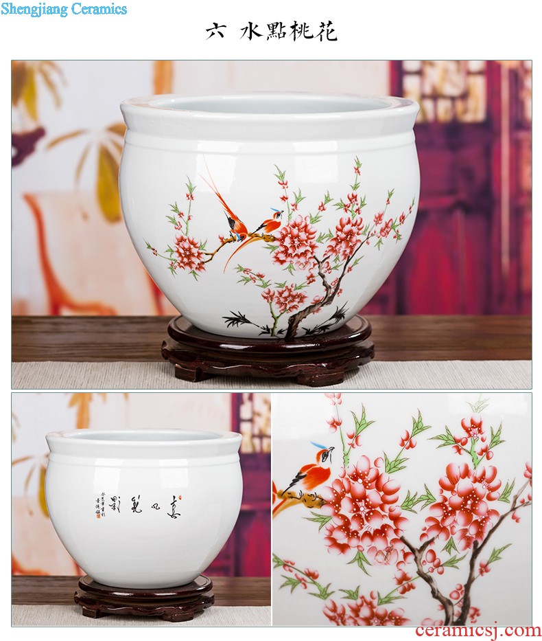 Jingdezhen ceramics furnishing articles household adornment hang dish Chinese wine sitting room porch decorate dish