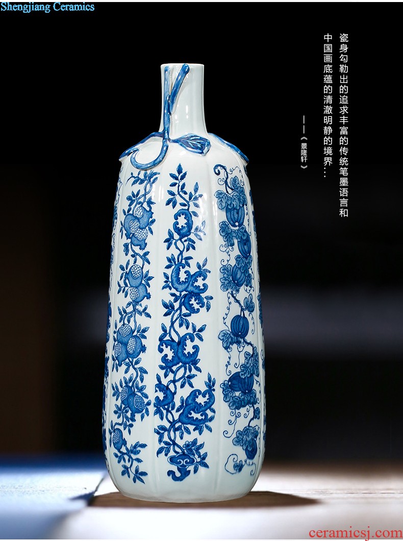 Jingdezhen ceramics hand-painted vases, flower arrangement wine porch home decoration sitting room TV ark furnishing articles