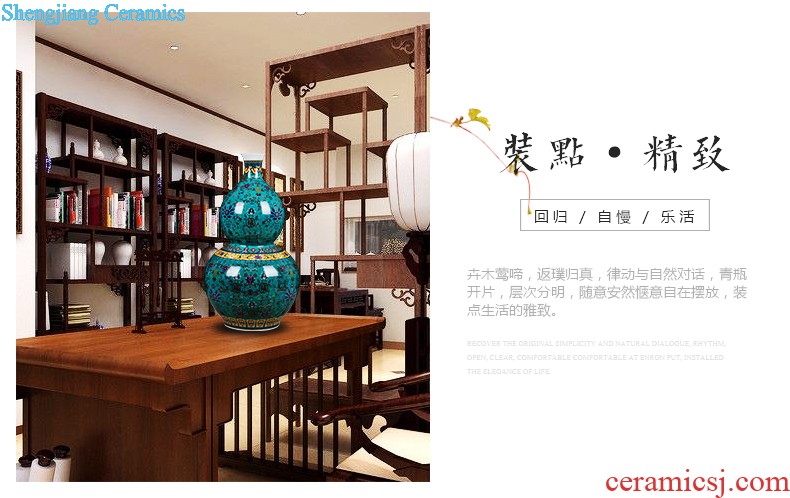 Jingdezhen ceramics dry flower vases, flower receptacle landing contracted and contemporary European fashion ceramic sitting room place decoration