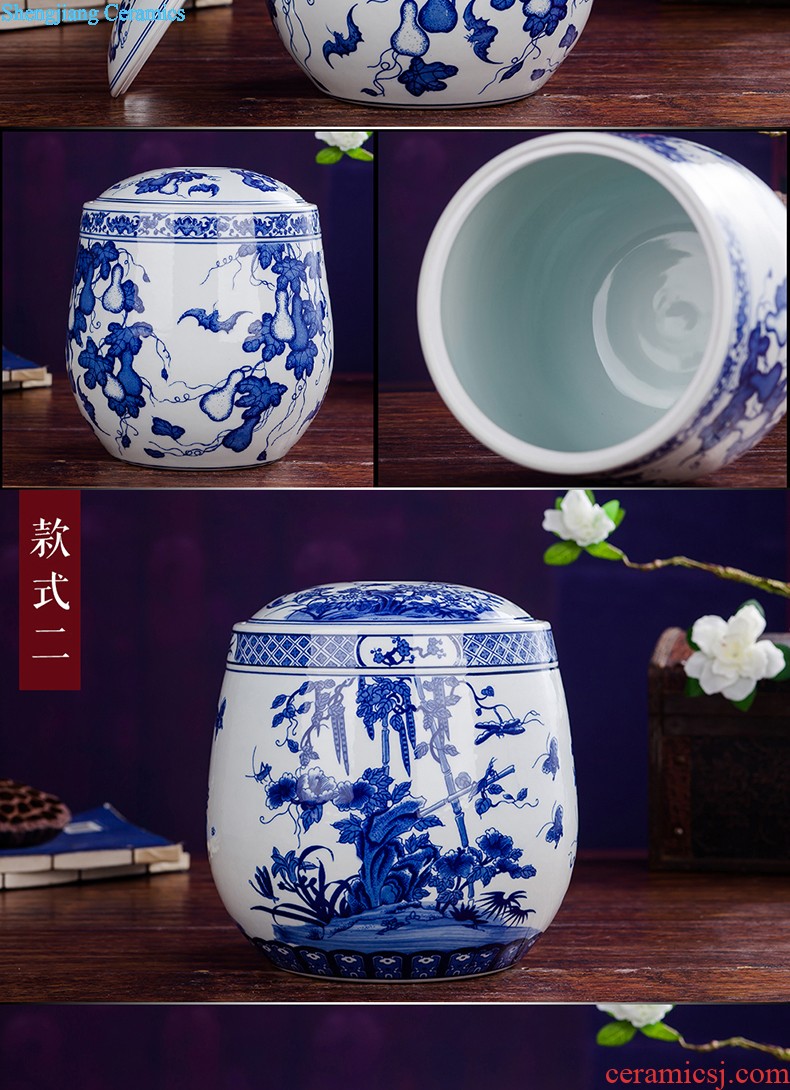 Jingdezhen ceramics antique flower arrangement of blue and white porcelain vase Chinese style furnishing articles contracted household act the role ofing is tasted the sitting room of handicraft