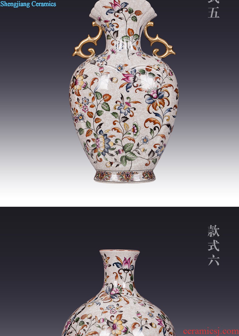 Jingdezhen ceramics hand-painted vases, flower arrangement wine porch home decoration sitting room TV ark furnishing articles