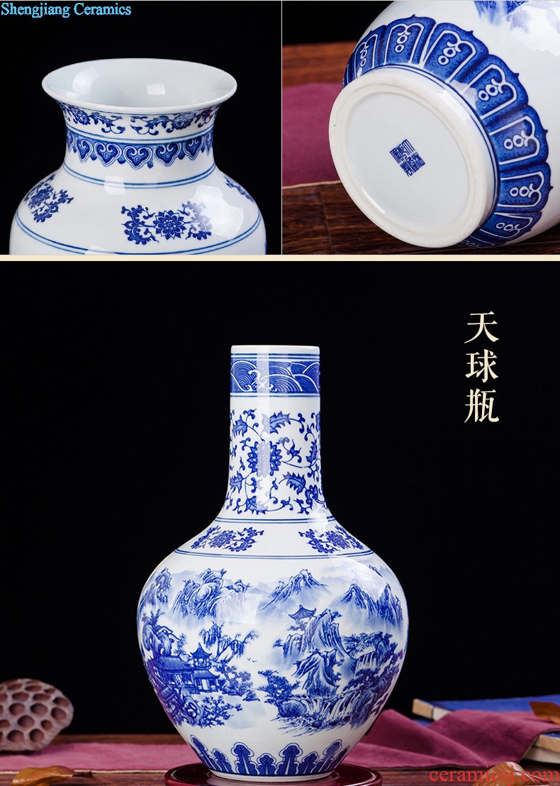 Jingdezhen ceramics vase Chinese penjing flower, white porcelain wine handicraft decorative household items