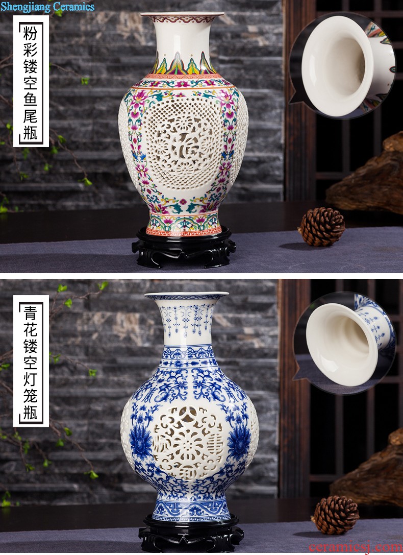 Jingdezhen ceramics vase of contemporary and contracted home sitting room handicraft wine creative egg ornament furnishing articles