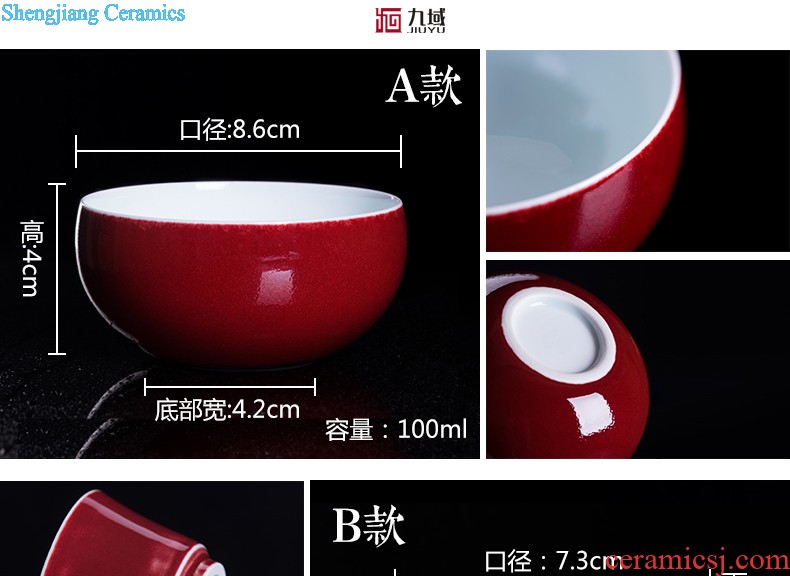 Make tea cups with leakage with cover BeiYing green glass filter office a cup of water glass ceramic flower jingdezhen porcelain cups