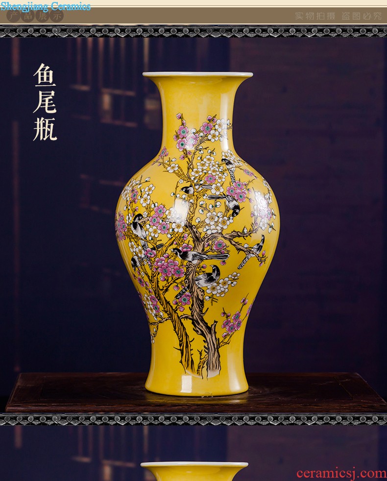 Jingdezhen ceramics vases, flower arranging is furnishing articles of modern Chinese style crystal glaze home sitting room TV ark adornment