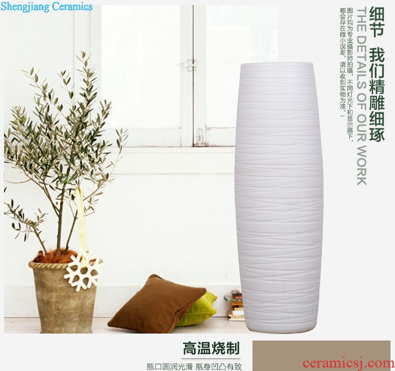 Jingdezhen ceramics handicraft big vase European household multi-functional storage tank barrel furnishing articles ornament