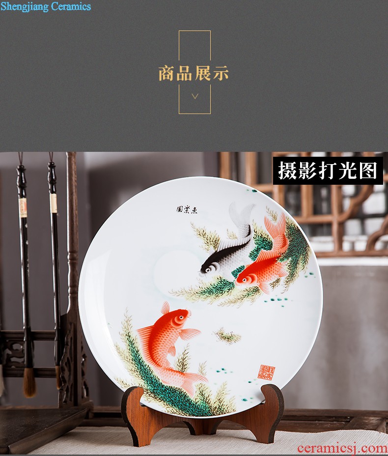 Jingdezhen ceramics furnishing articles act the role ofing is tasted household decoration of Chinese style decoration plate sitting room porch ark TV ark