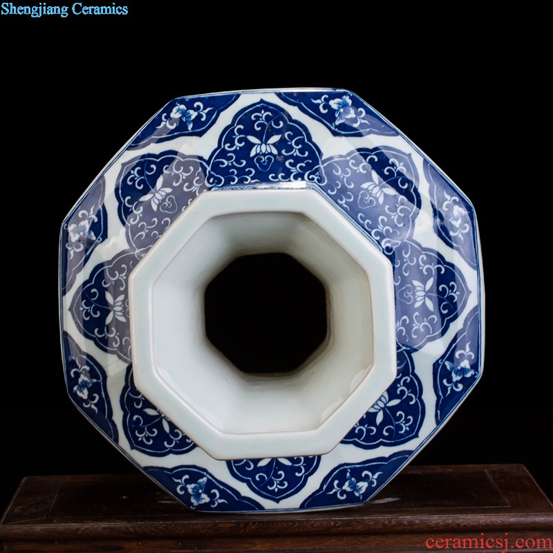 Jingdezhen ceramics vase antique blue-and-white large flower arranging new Chinese style household act the role ofing is tasted furnishing articles 50 cm high