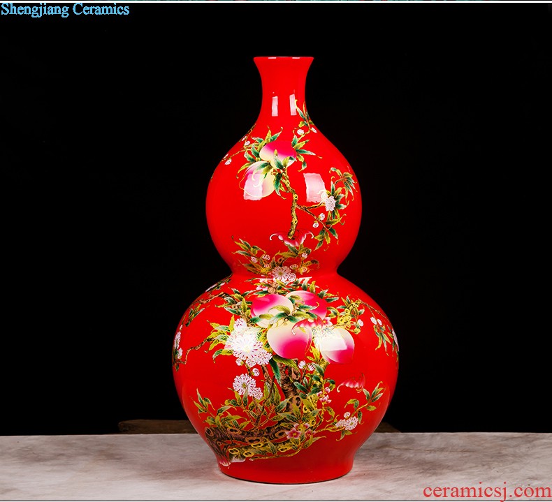 Jingdezhen ceramics dry flower vases, flower receptacle landing contracted and contemporary European fashion ceramic sitting room place decoration