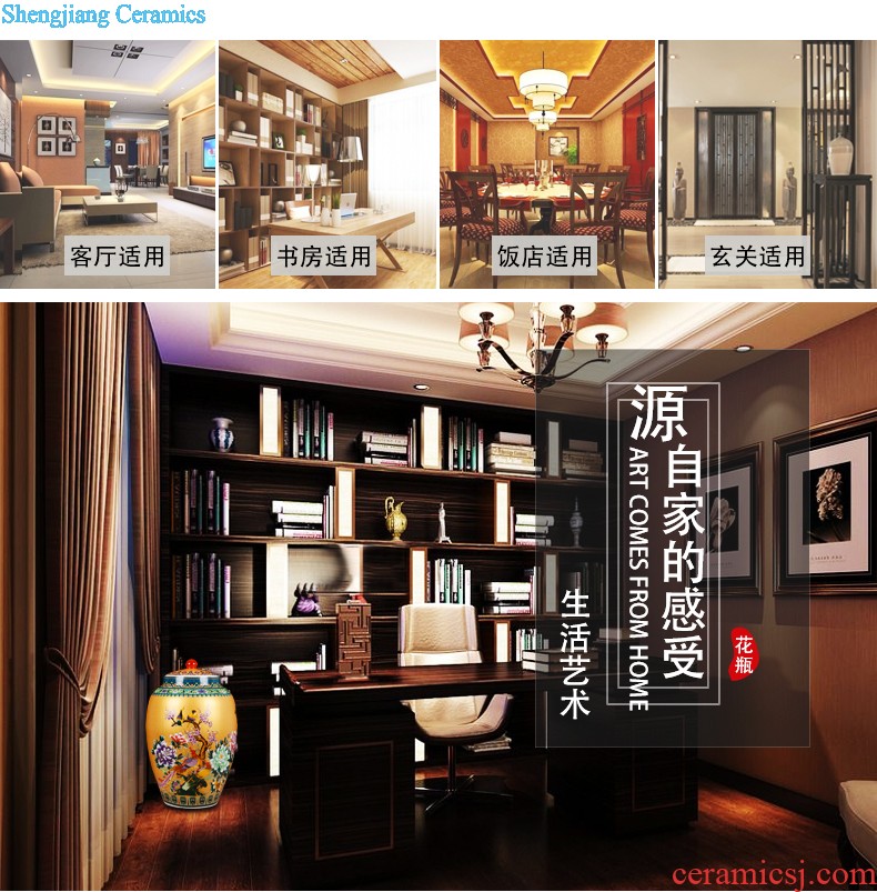 Jingdezhen ceramics sitting room of large vase household decorations arts and crafts office furnishing articles festive gifts