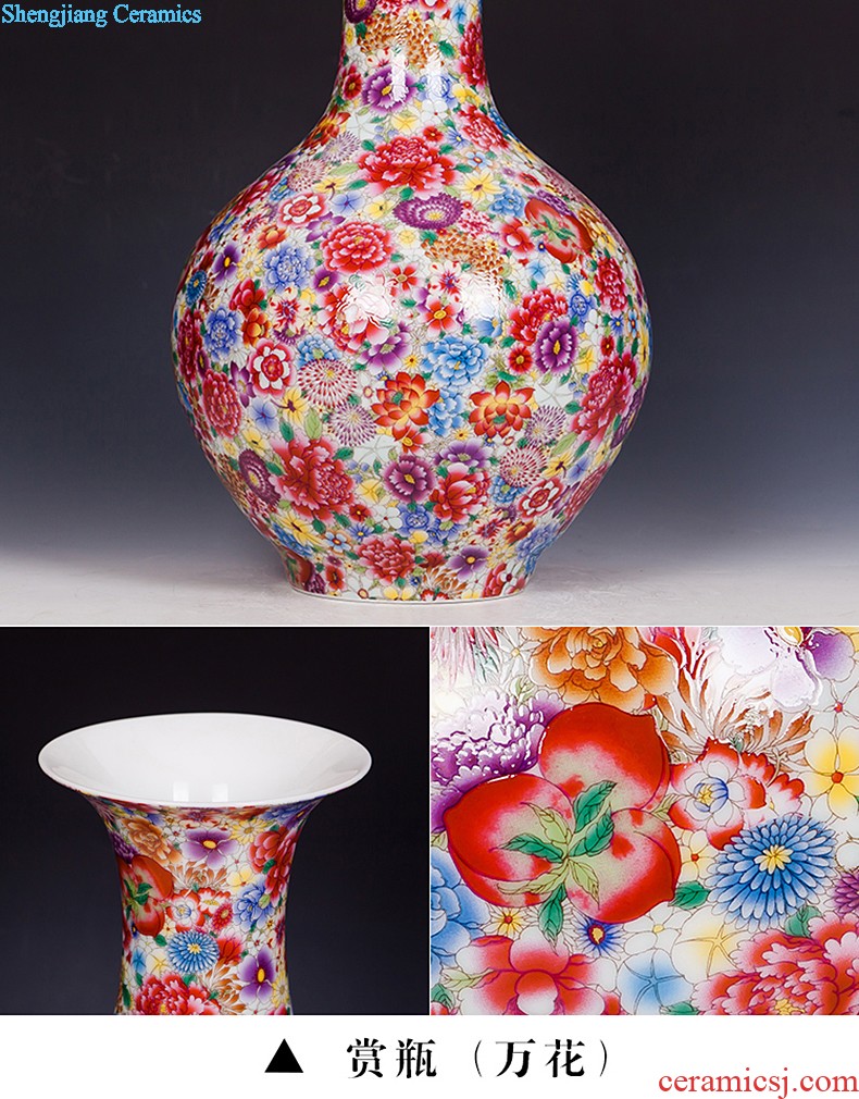 Jingdezhen ceramics hand-painted porcelain vase wine porch home wine ark adornment sitting room TV ark furnishing articles