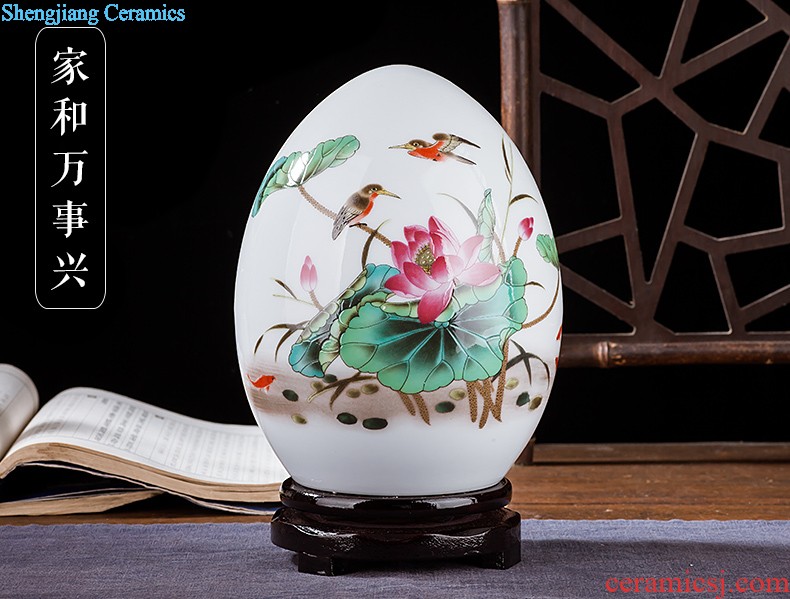 Jingdezhen ceramics flower vase creative modern new Chinese style home sitting room adornment TV ark furnishing articles