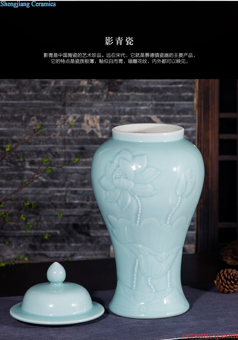 Jingdezhen ceramics vase furnishing articles hollow out modern classical porcelain sitting room ark crafts home decoration