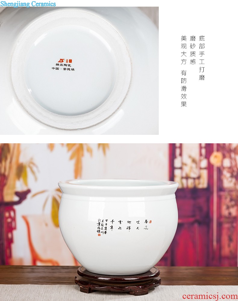 Jingdezhen ceramics furnishing articles household adornment hang dish Chinese wine sitting room porch decorate dish