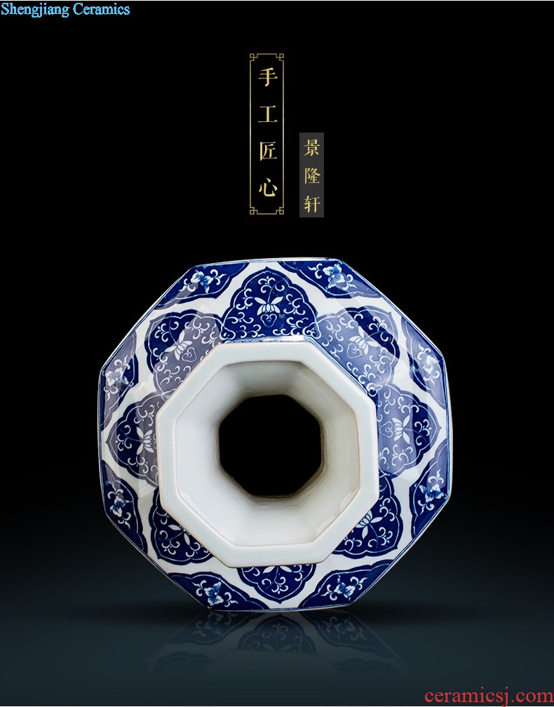 Jingdezhen ceramics vase antique blue-and-white large flower arranging new Chinese style household act the role ofing is tasted furnishing articles 50 cm high