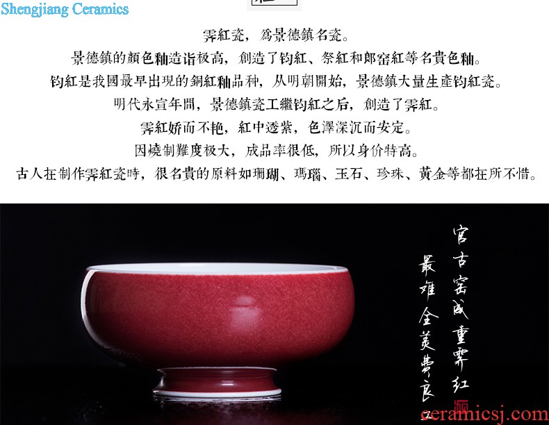 Make tea cups with leakage with cover BeiYing green glass filter office a cup of water glass ceramic flower jingdezhen porcelain cups