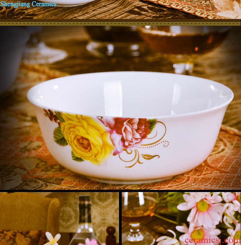 Nine domain jingdezhen porcelain tableware bone bowls of rice bowl phnom penh set bowl of sun island Kitchen kits mail