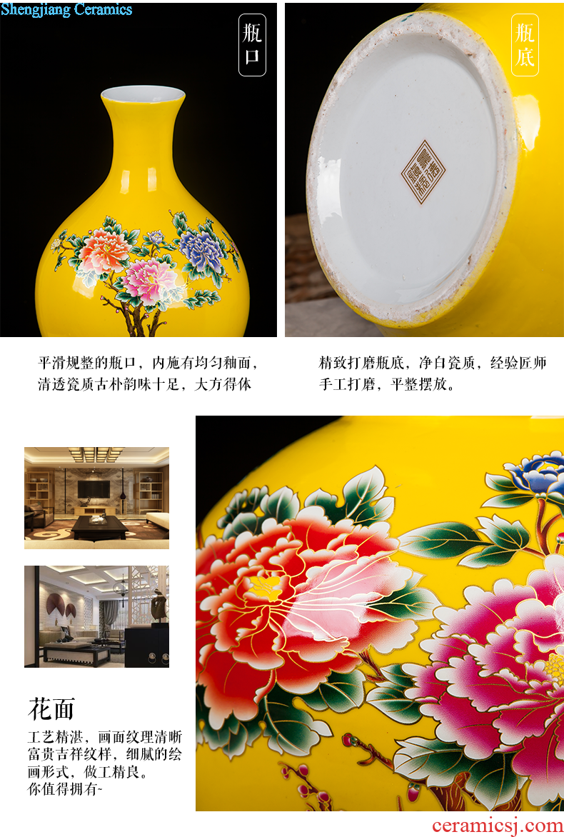 Jingdezhen ceramics hand-painted vases, flower arrangement wine porch home decoration sitting room TV ark furnishing articles