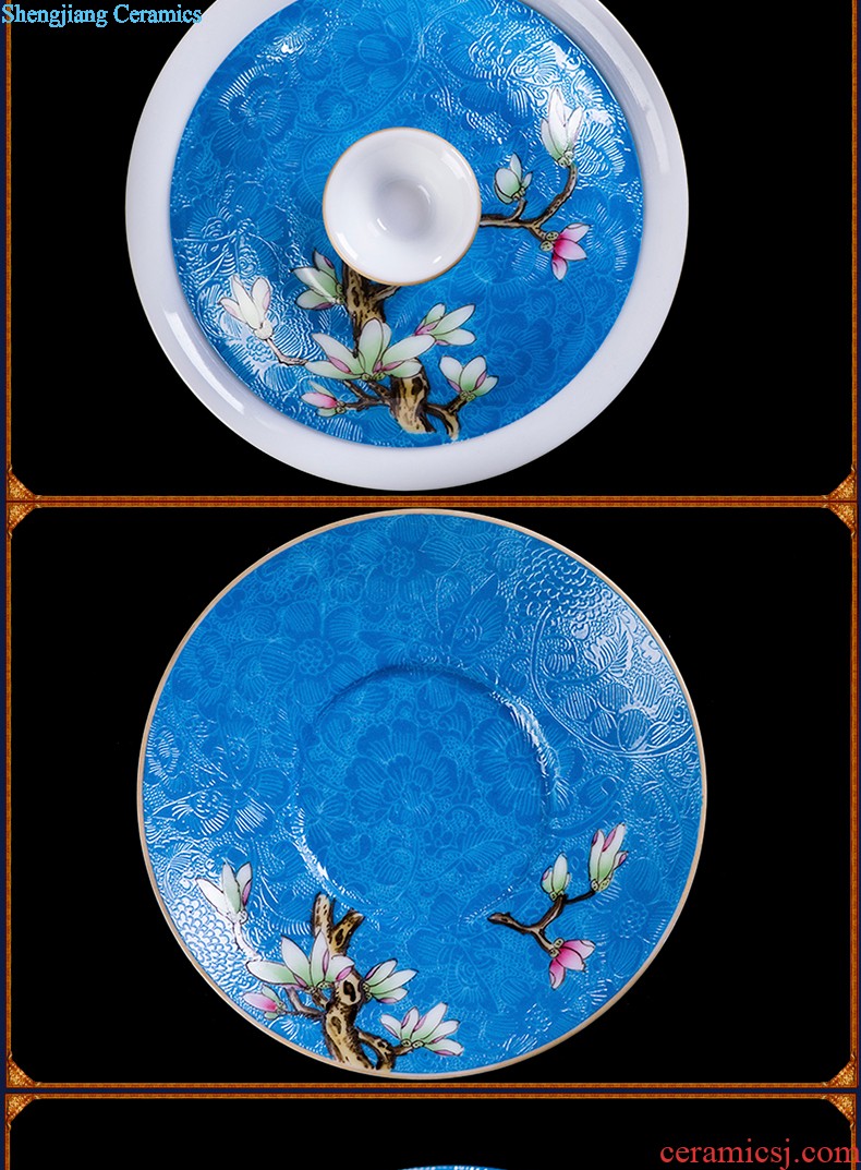 Bowl suit of jingdezhen ceramic tableware 4.5 inch tall bowl 6 inch rainbow noodle bowl creative household bone porcelain rice bowls