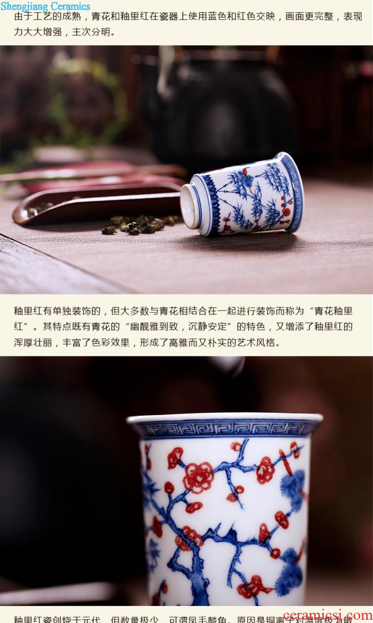 Jingdezhen blue and white ceramics youligong hand-painted sample tea cup kung fu tea cup tea cups small bowl