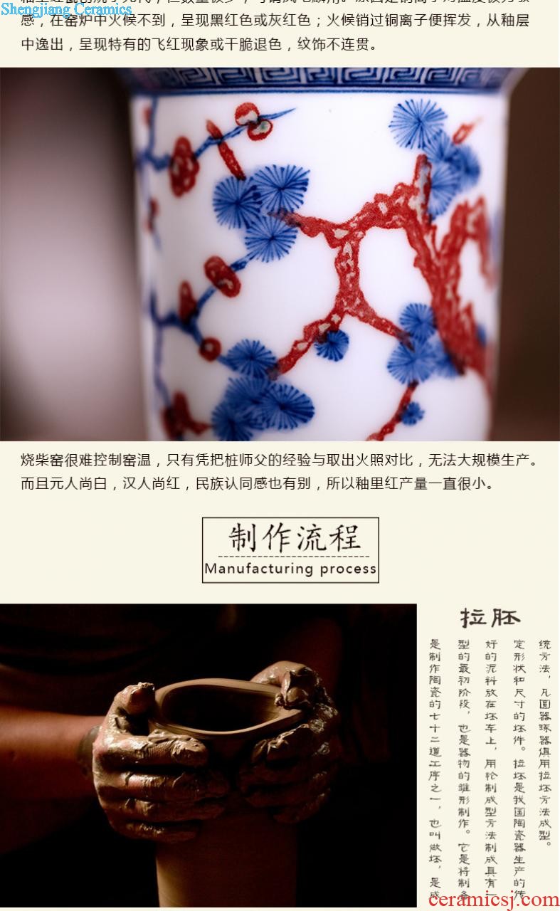 Jingdezhen blue and white ceramics youligong hand-painted sample tea cup kung fu tea cup tea cups small bowl