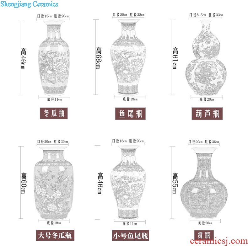 Jingdezhen ceramics hand-painted vases, flower arrangement wine porch home decoration sitting room TV ark furnishing articles