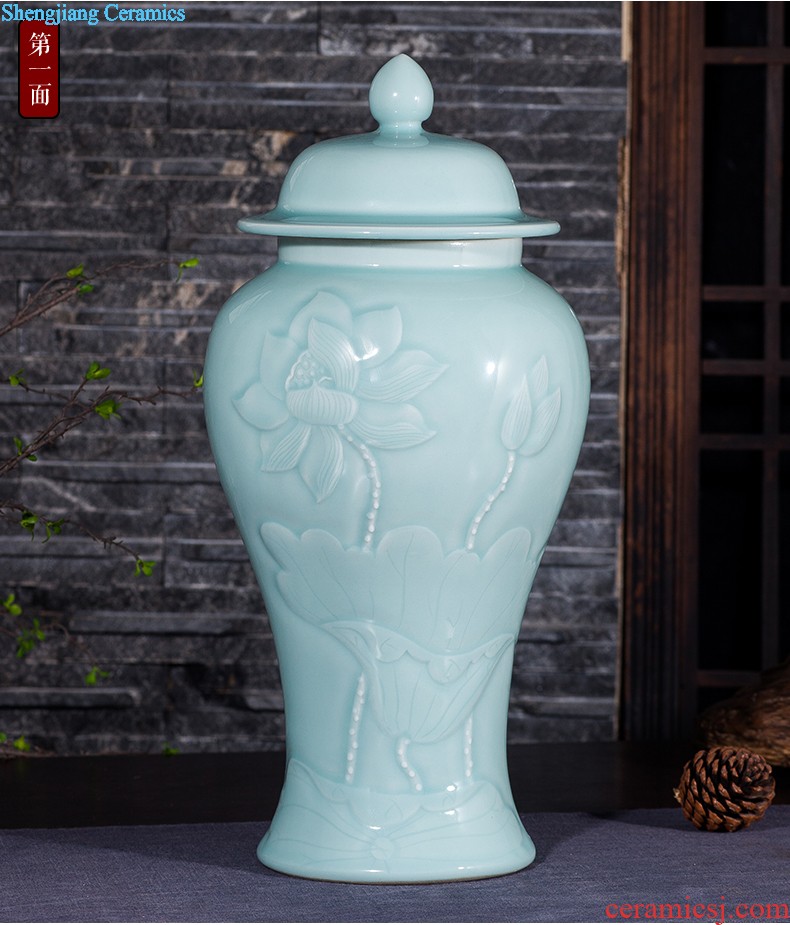 Jingdezhen ceramics vase furnishing articles hollow out modern classical porcelain sitting room ark crafts home decoration