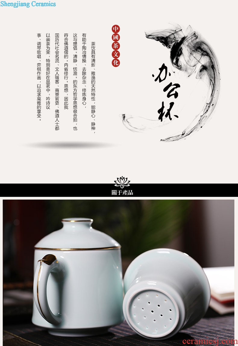 Archaize of yuan blue and white porcelain tableware prince pot soup pot broad-brimmed pot guiguzi bone porcelain jingdezhen high-grade ceramics