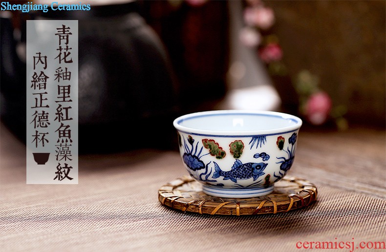 Jingdezhen with jinyuan blue and white porcelain tableware suit antique bound phnom penh branch lotus crockery bowl bottom suits