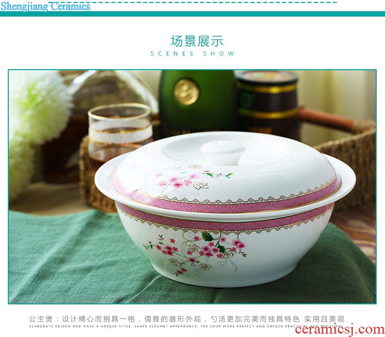 Jingdezhen 56 head Korean high-grade bone China tableware suit dish basin court to talk on ceramics