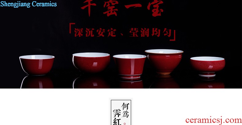 Make tea cups with leakage with cover BeiYing green glass filter office a cup of water glass ceramic flower jingdezhen porcelain cups