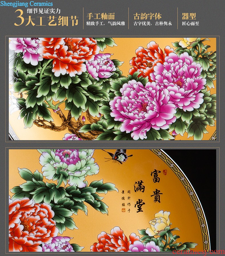 Jingdezhen ceramics hand-painted color bucket vase wine porch home decoration sitting room TV ark furnishing articles