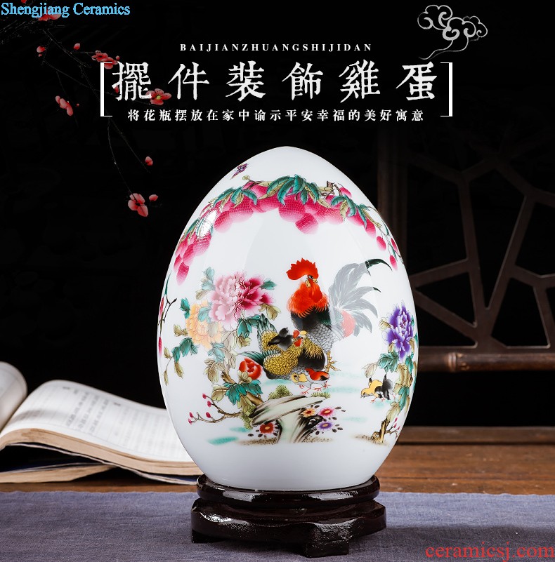 Jingdezhen ceramics flower vase creative modern new Chinese style home sitting room adornment TV ark furnishing articles