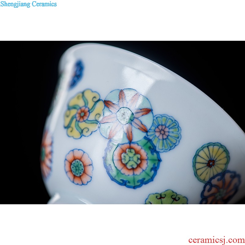 Kung fu tea cup single cup tea cup you fight exotic archaize ceramic hand-painted chenghua cup sample tea cup individual cup master cup