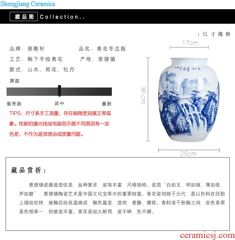 Jingdezhen ceramics furnishing articles act the role ofing is tasted household decoration of Chinese style decoration plate sitting room porch ark TV ark