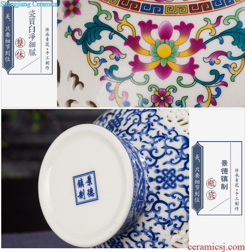 Jingdezhen ceramics vase of contemporary and contracted home sitting room handicraft wine creative egg ornament furnishing articles