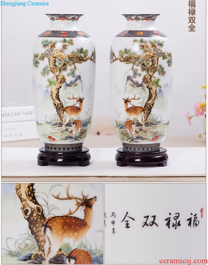 Jingdezhen ceramics design modern vogue to live in the living room beaming pastel yellow vase new home furnishing articles