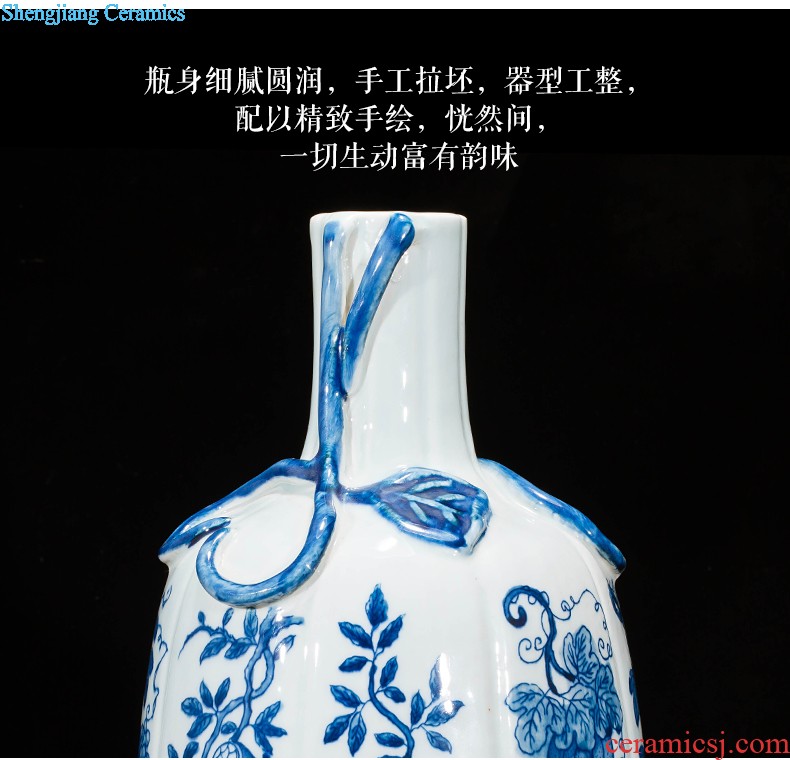 Jingdezhen ceramics hand-painted vases, flower arrangement wine porch home decoration sitting room TV ark furnishing articles