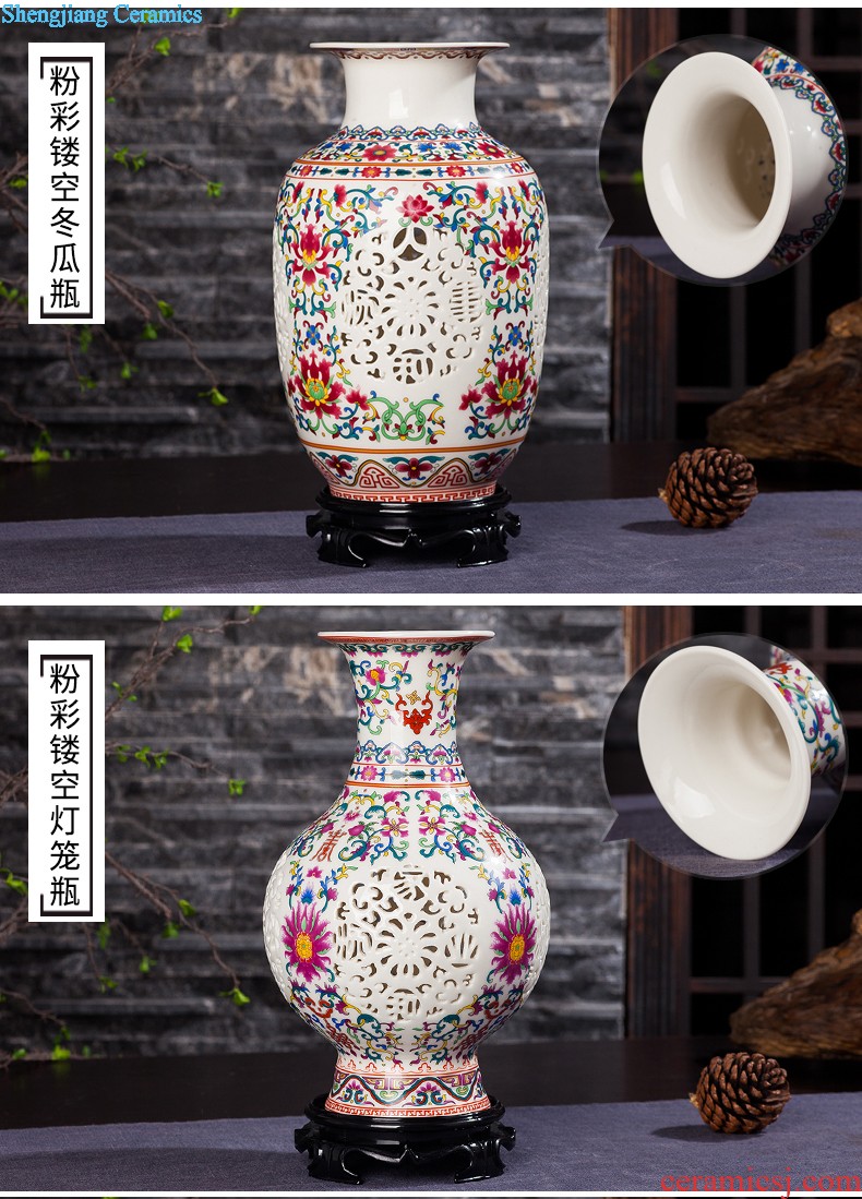 Jingdezhen ceramics vase of contemporary and contracted home sitting room handicraft wine creative egg ornament furnishing articles