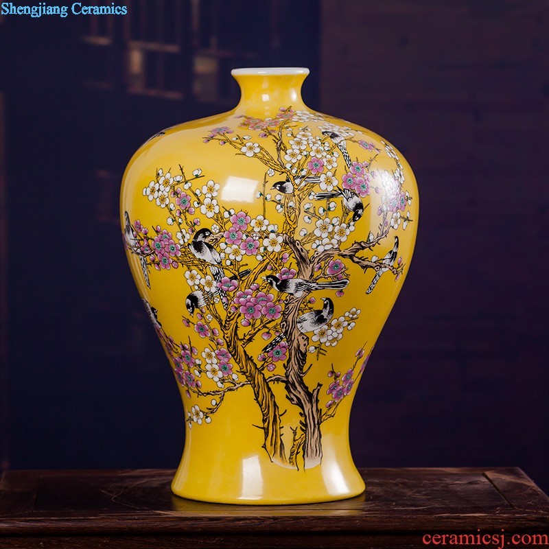 Jingdezhen ceramics vases, flower arranging is furnishing articles of modern Chinese style crystal glaze home sitting room TV ark adornment