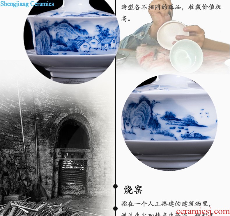 Custom handmade grilled pastel flowers jingdezhen ceramic kung fu small single cup personal master office glass cup tea