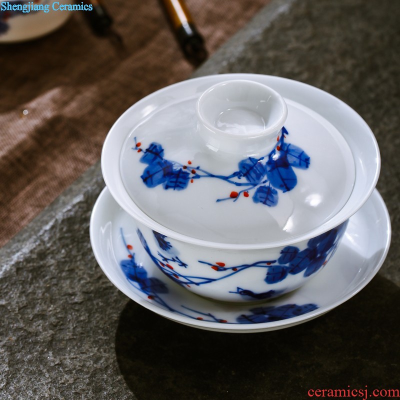 Nine domain jingdezhen porcelain bone China rainbow noodle bowl five suit large bowl Rice bowls bowl bowl suit bag mail