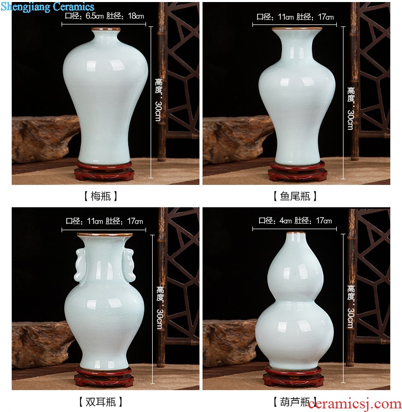 Jingdezhen vase furnishing articles living room contracted white large flower arranging ceramics vase decoration home decoration