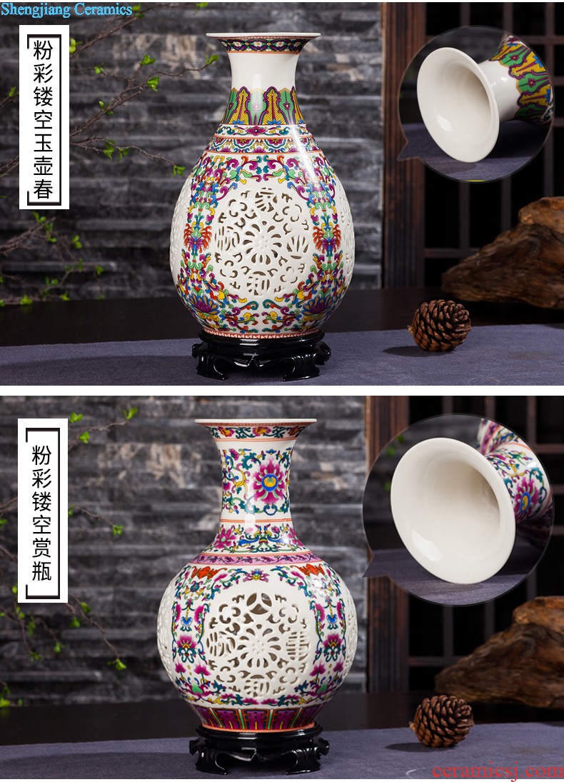 Jingdezhen ceramics vase of contemporary and contracted home sitting room handicraft wine creative egg ornament furnishing articles